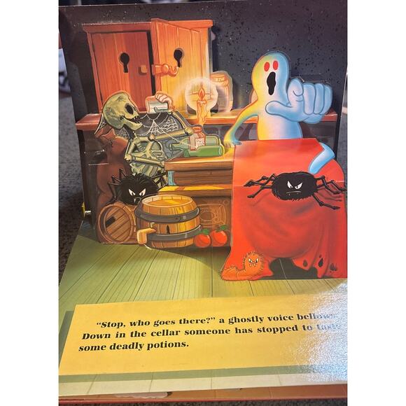 Mortal Mansion Pop-Up Book 1995 Grandreams Vintage Halloween Scary Complete - Picture 3 of 8